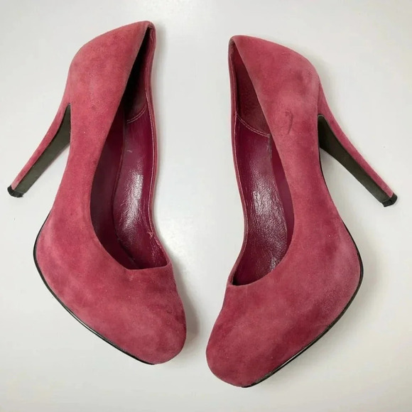 Ash Eloise Concealed Platform Dusty Rose Suede Court Shoe - Picture 8 of 13